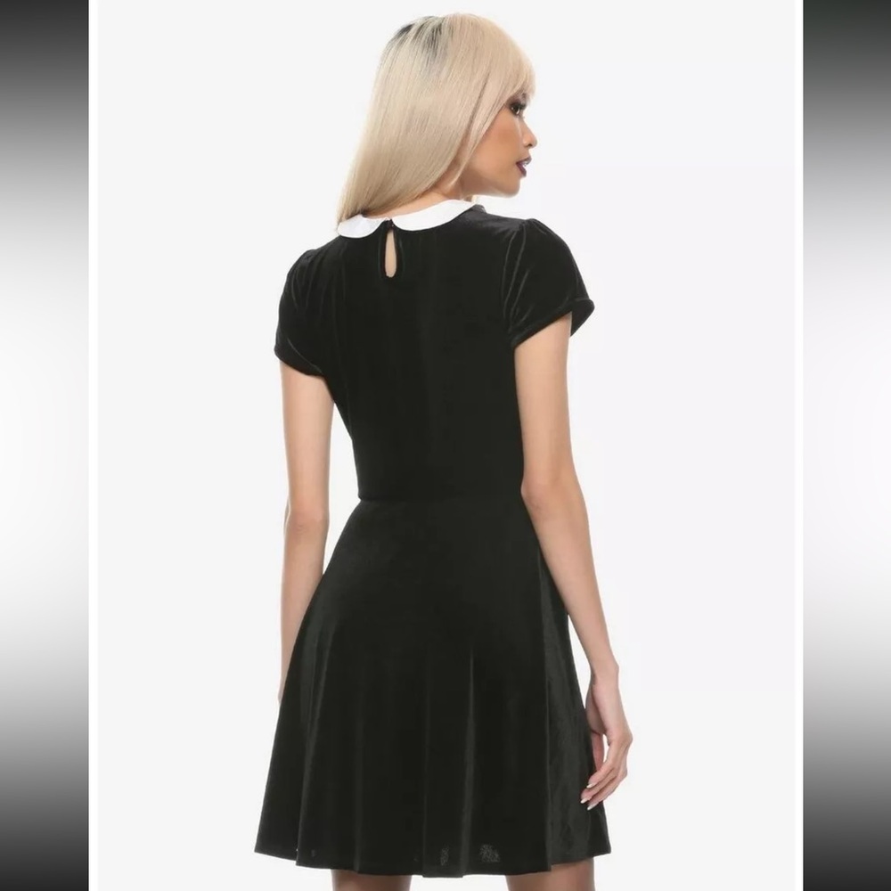 Hot Topic Wednesday Addams Collar Black Dress. - Picture 2 of 8